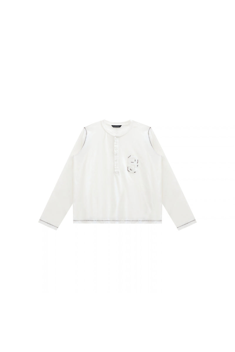 MASONPRINCE Hemp Henley Long Sleeve T-Shirt