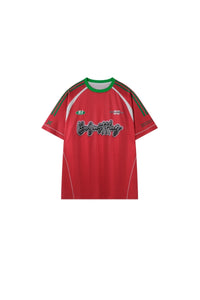BJHG Summer Couple Jersey Retro Striped Short‑Sleeve T‑Shirt American Outdoor Street Top