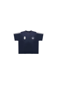MASONPRINCE | TIME PLAYING Stripe Badge Print T-Shirt