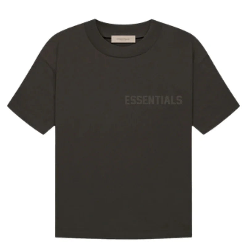 [Loose Fit] Fear Of God Essentials SS23 Rubber Embossed Tee OFF BLACK