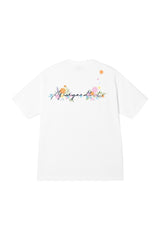AFGK | Floral Embroidered Heavyweight Tee, American Casual Unisex T-Shirt