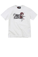 MEDM x EVA NEVER END Chibi Music Note Print Basic Crew Neck Tee
