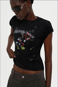 Masonprince  New Year Unfinished Parody Bear Double-Style Reversed Short-Sleeve T-Shirt