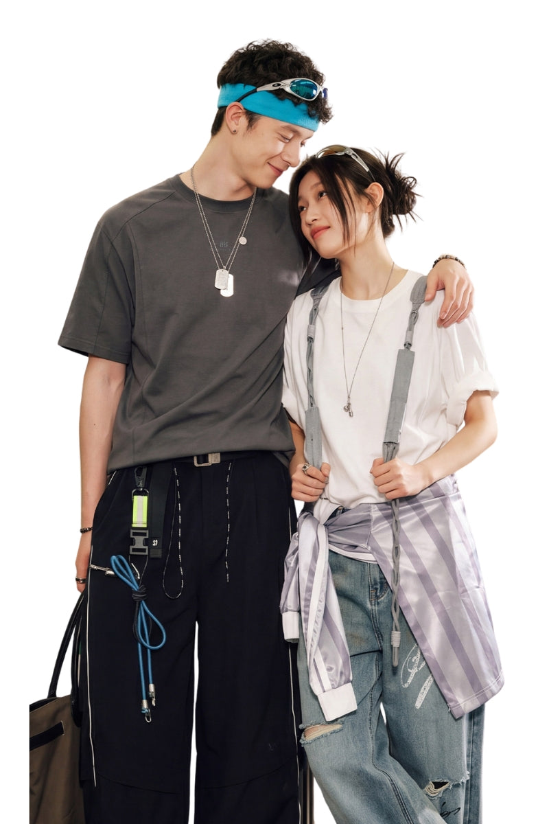 BJHG | American Style Quick Dry Tee, Antibacterial UV‑Shirt, Unisex Summer Couple T‑Shirt