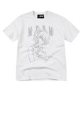 MEDM x EVA NEVER END Series T-Shirt with Half-Body Character Sketch Print