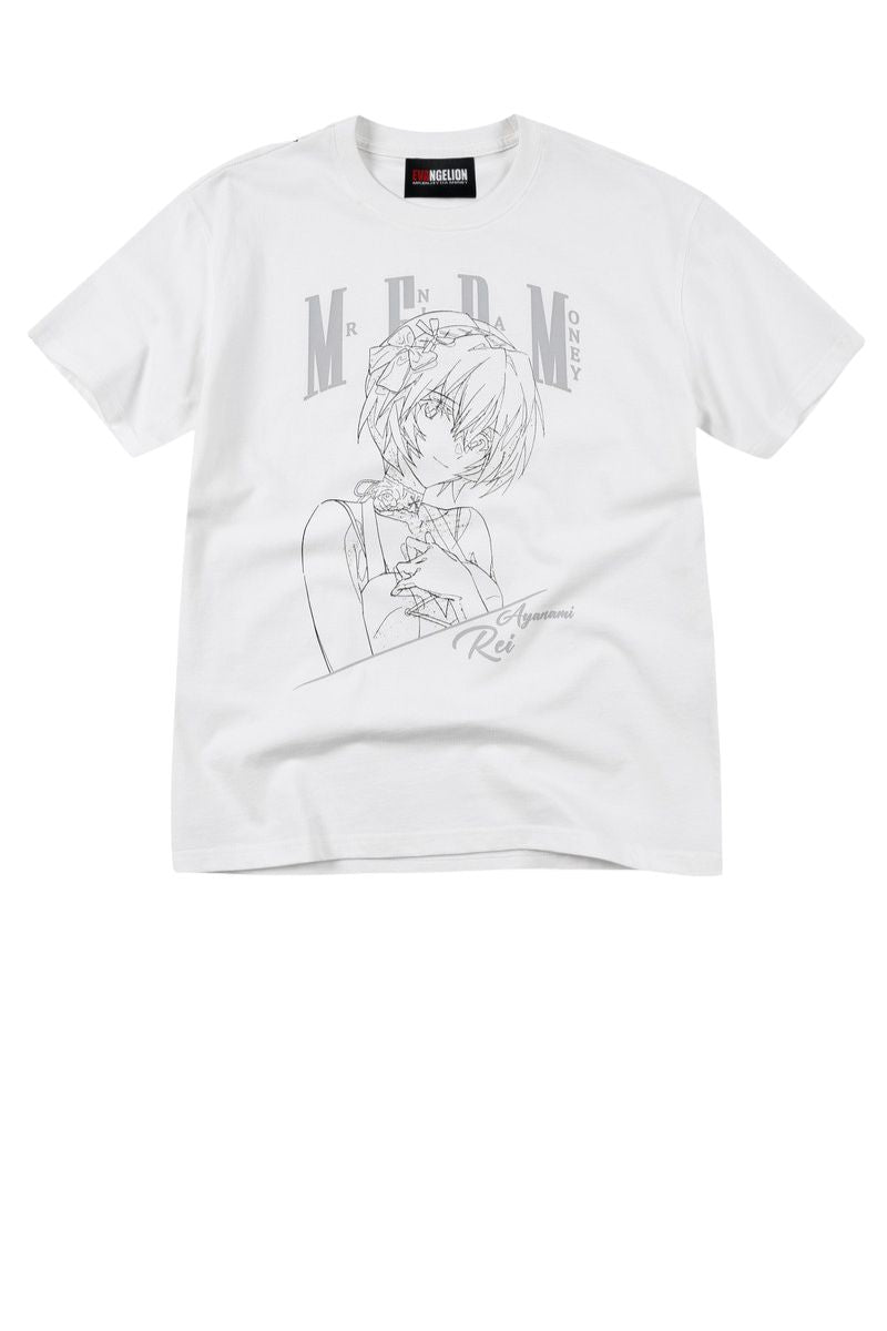 MEDM x EVA NEVER END Series T-Shirt with Half-Body Character Sketch Print