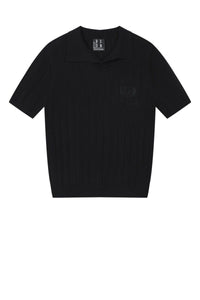 MEDM Quiet Luxury Knit Relaxed Unisex Short Sleeve Polo Shirt