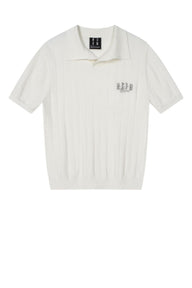 MEDM Quiet Luxury Knit Relaxed Unisex Short Sleeve Polo Shirt