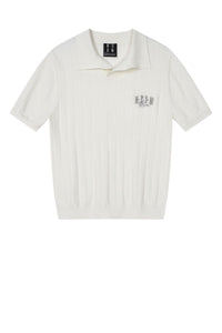 MEDM Quiet Luxury Knit Relaxed Unisex Short Sleeve Polo Shirt