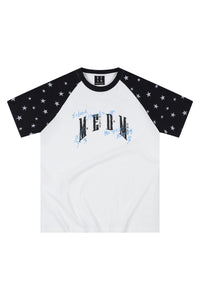 MEDM Graffiti Star Print Raglan Tee