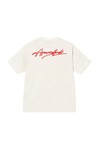 AFGK | Script Embroidery Tee, American Relaxed Unisex Loose T-Shirt
