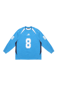 Masonprince No. 8 Jersey Style Cotton Long Sleeve Tee