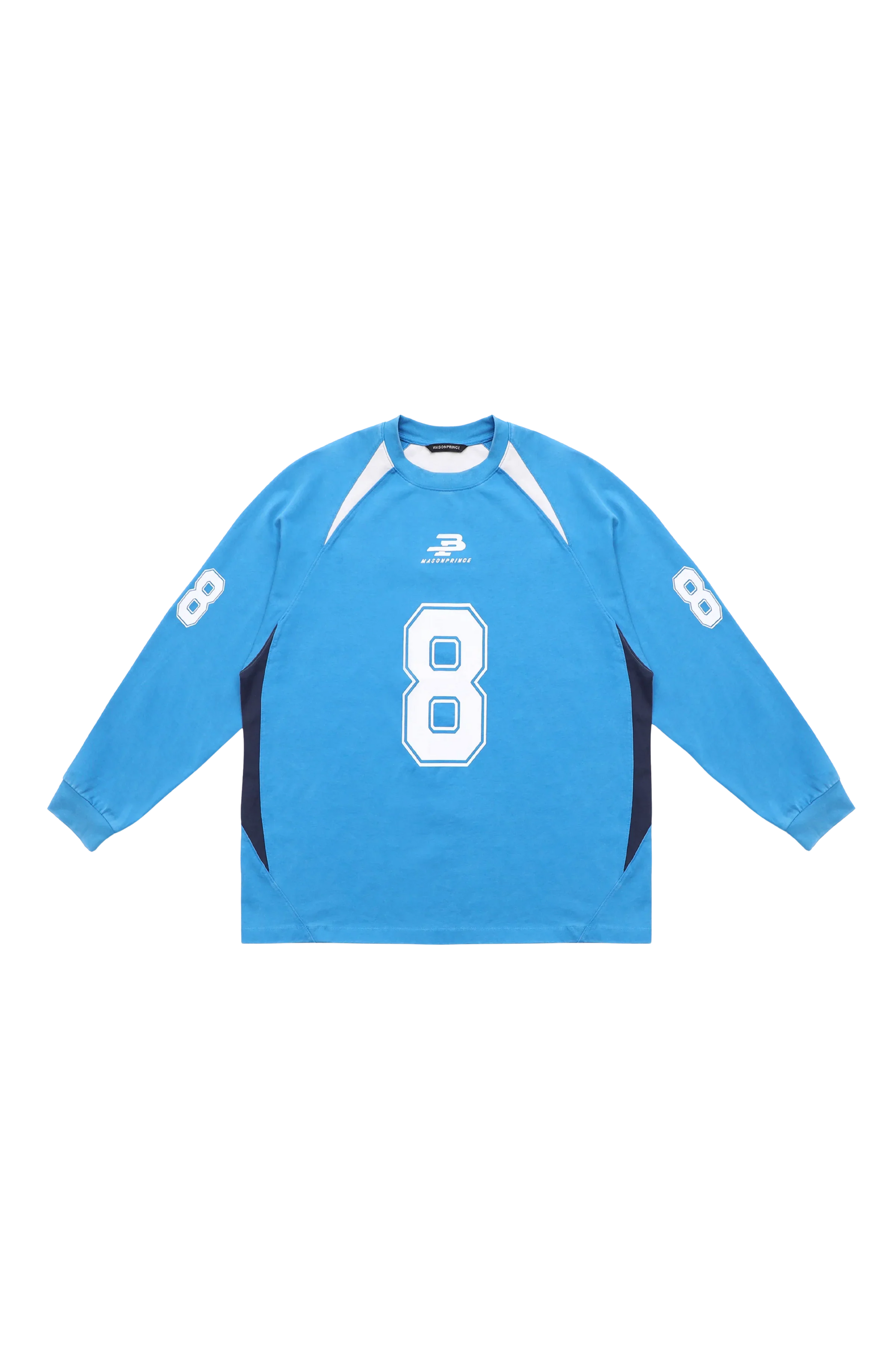 Masonprince No. 8 Jersey Style Cotton Long Sleeve Tee
