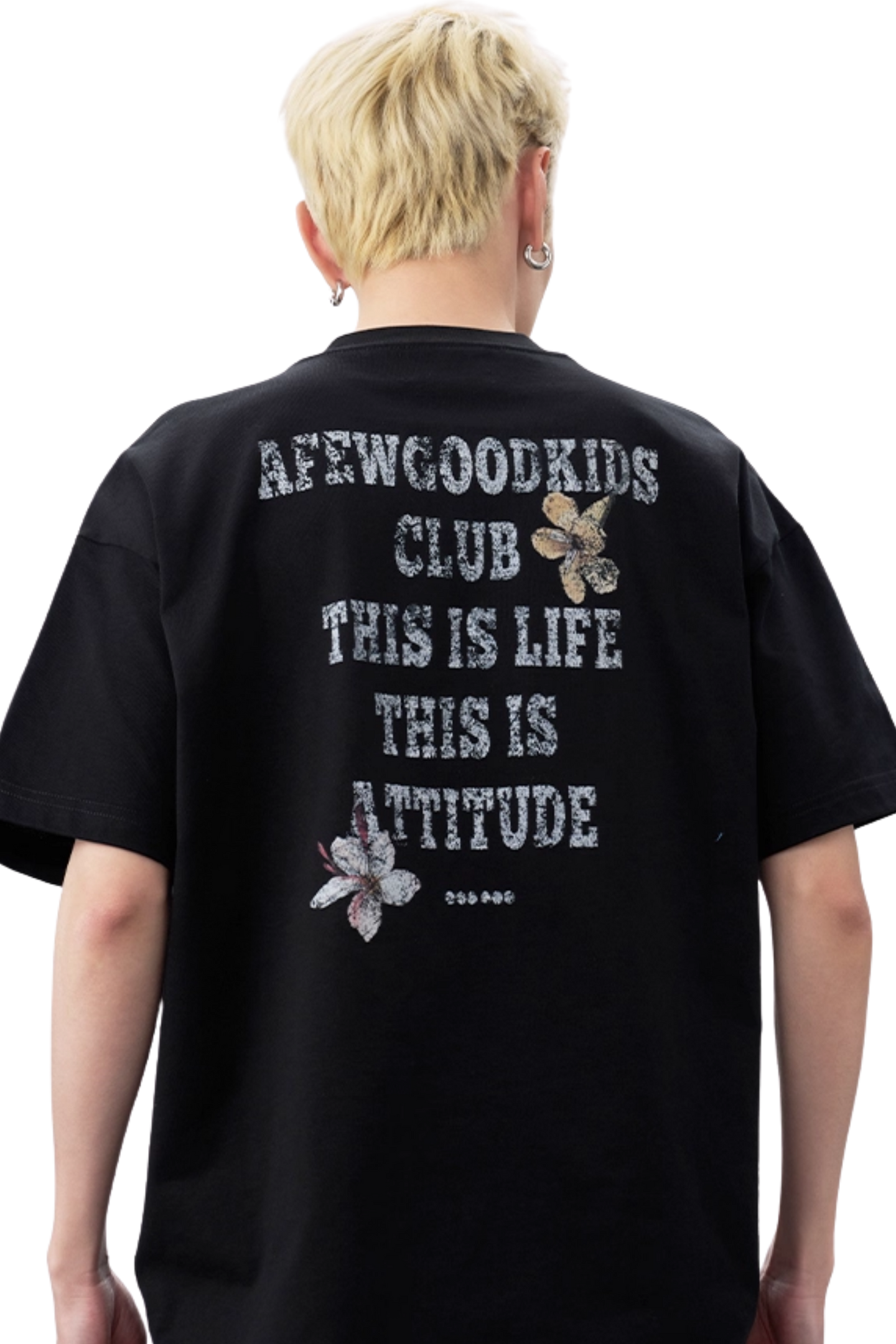 AFGK SS25 Broken Font Floral Tee