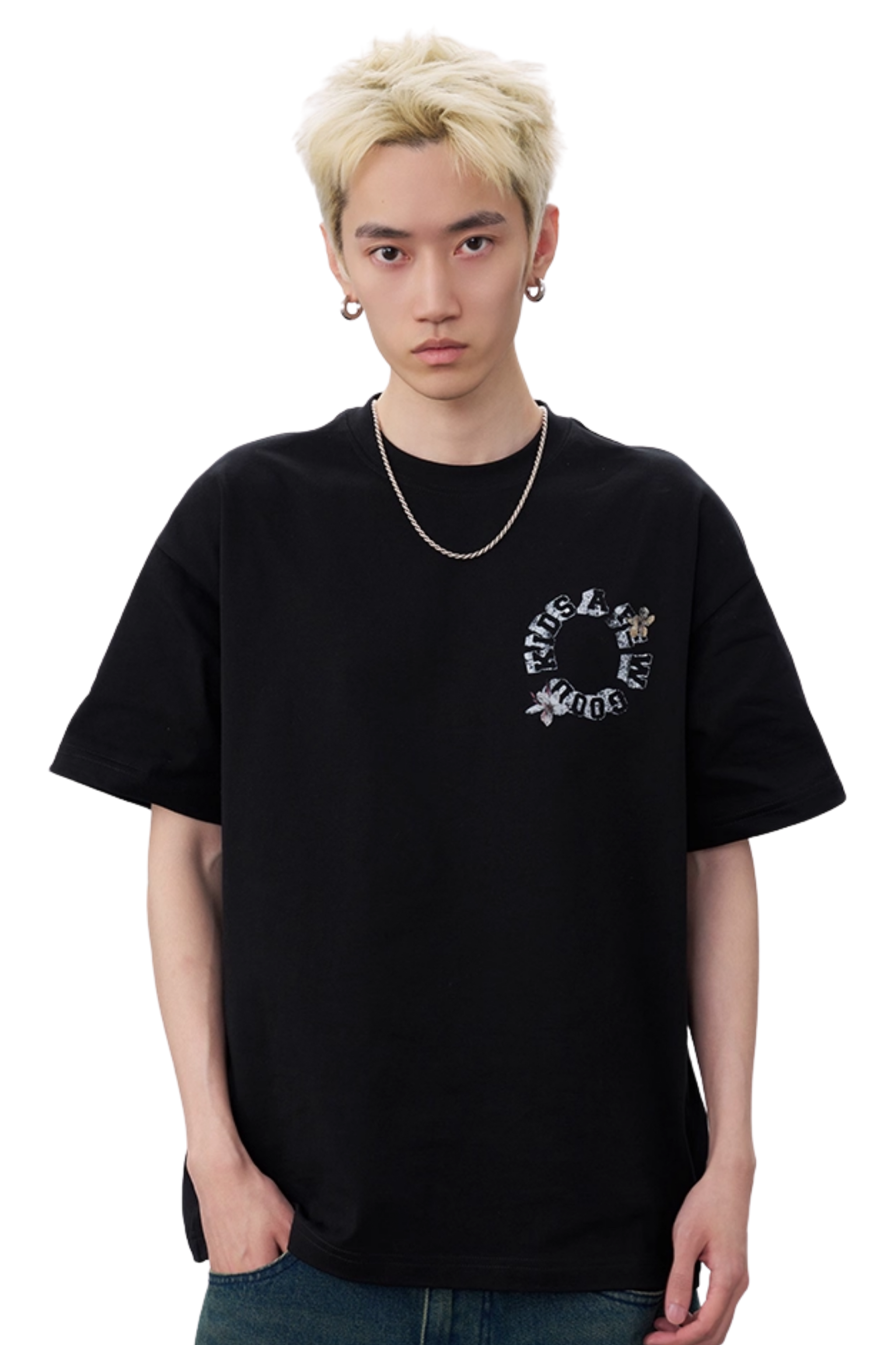 AFGK SS25 Broken Font Floral Tee