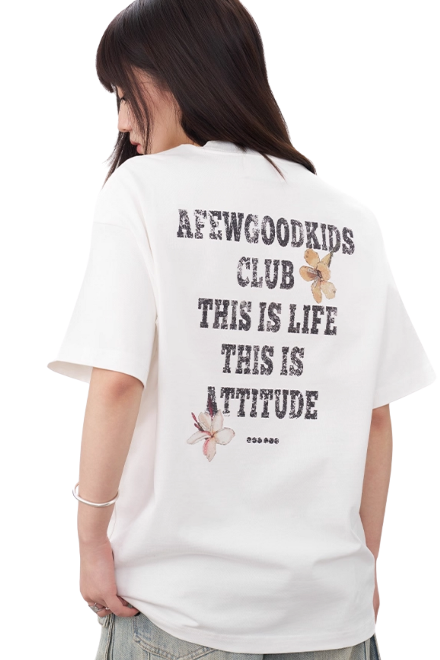 AFGK SS25 Broken Font Floral Tee