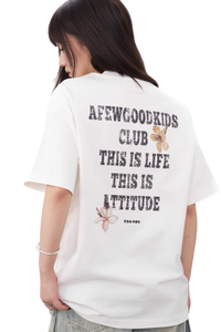 AFGK SS25 Broken Font Floral Tee