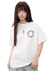 AFGK SS25 Broken Font Floral Tee