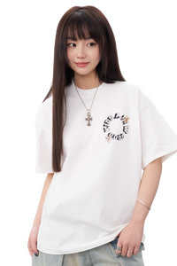 AFGK SS25 Broken Font Floral Tee
