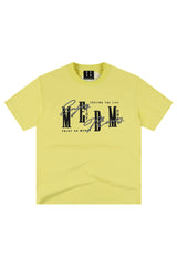 MEDM 3D Logo Embroidery Contrast Color Cooling Crew Neck Tee