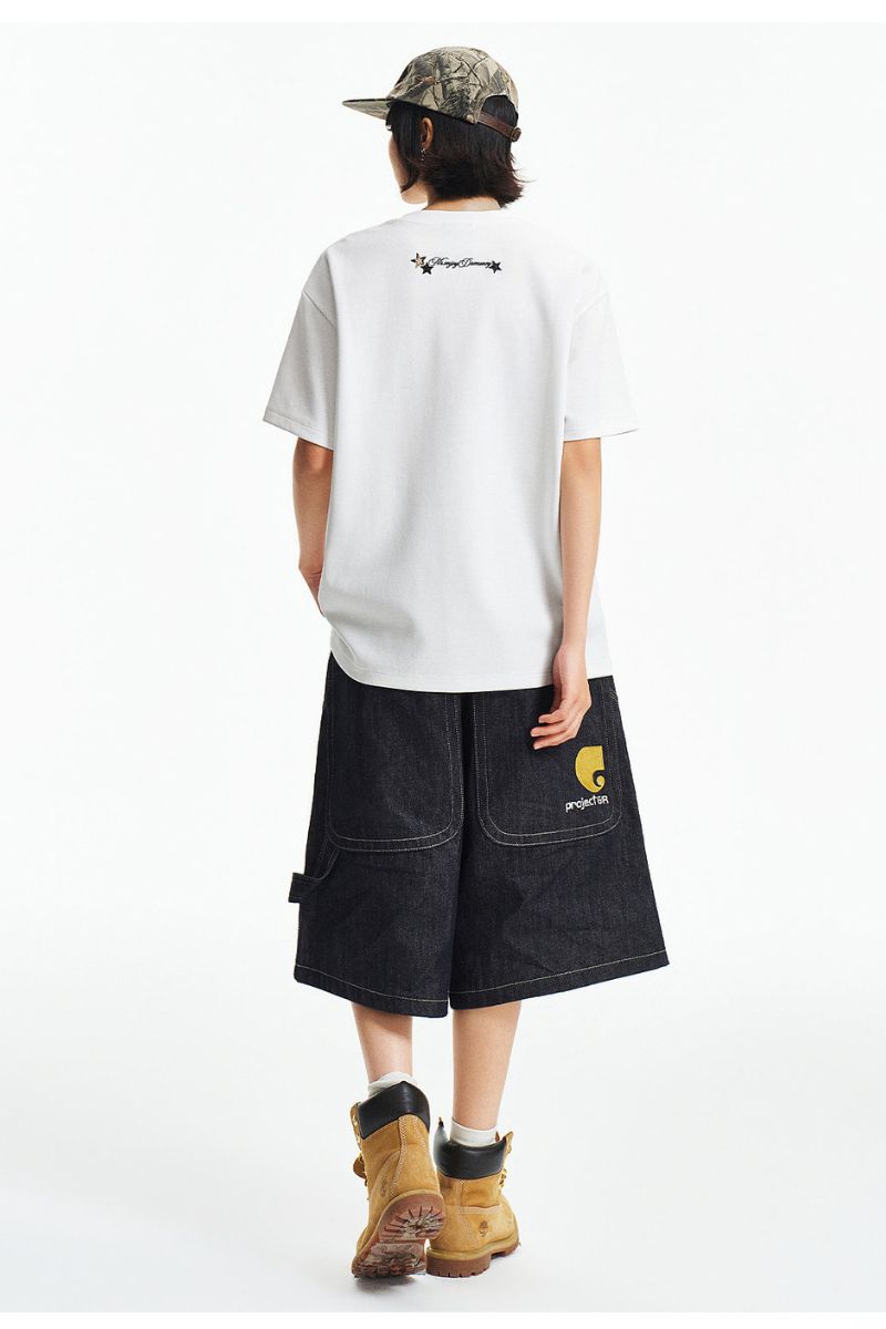 MEDM Jelly Air Cotton Double-Layer Leather Small Four-Character Short Sleeve