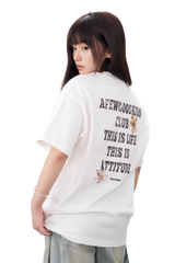 AFGK SS25 Broken Font Floral Tee