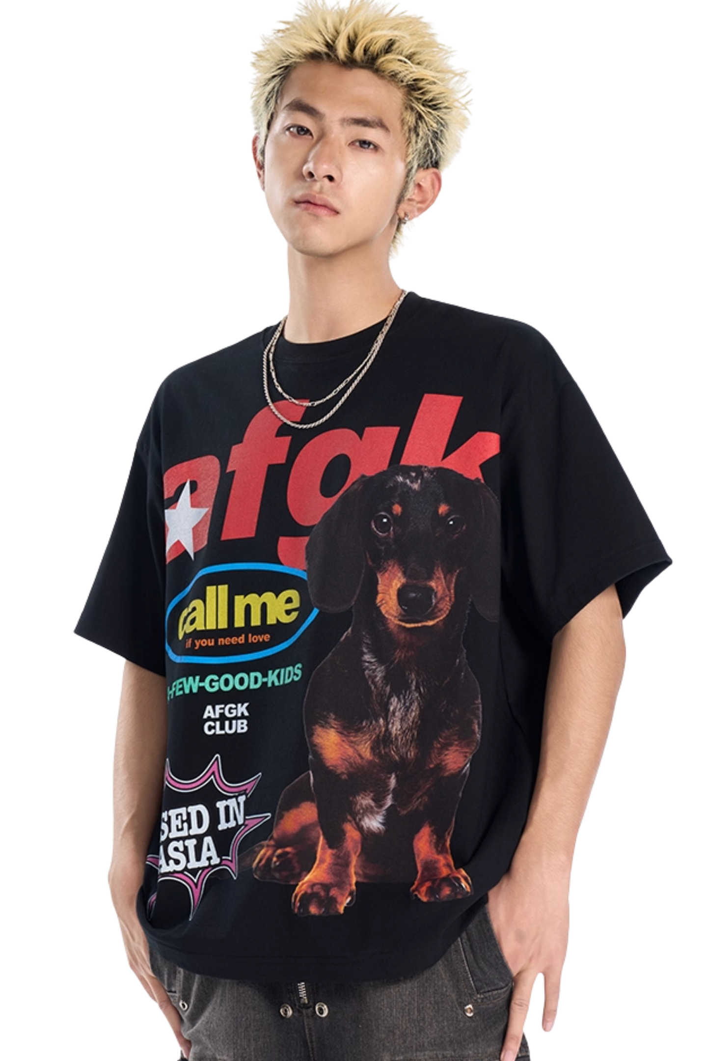 AFGK Daschund Digital Print Tee
