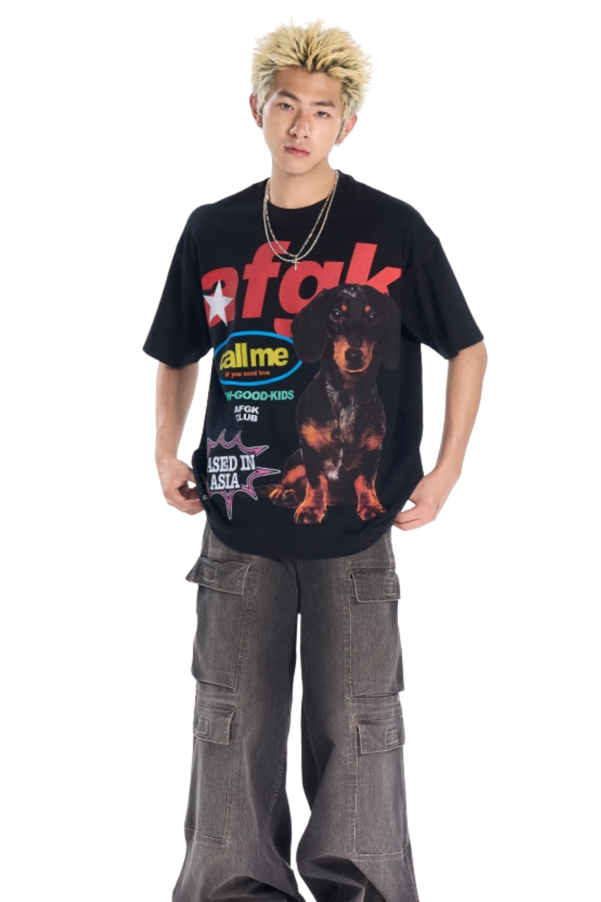 AFGK Daschund Digital Print Tee