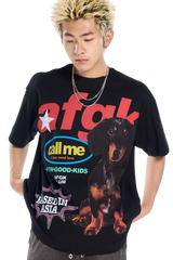 AFGK Daschund Digital Print Tee