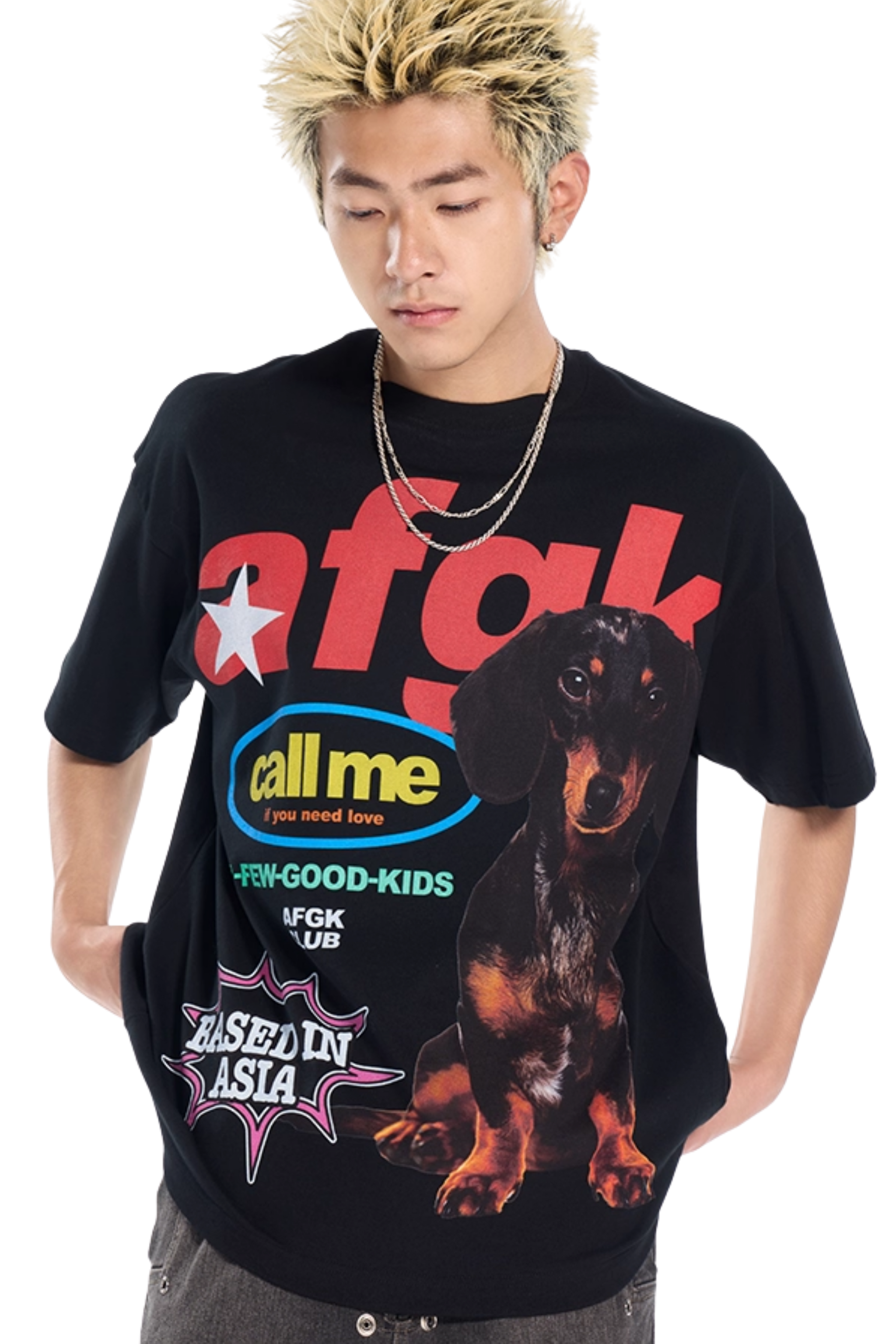 AFGK Daschund Digital Print Tee