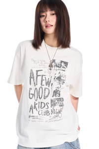 AFGK Club Night Distressed Print Tee