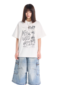 AFGK Club Night Distressed Print Tee