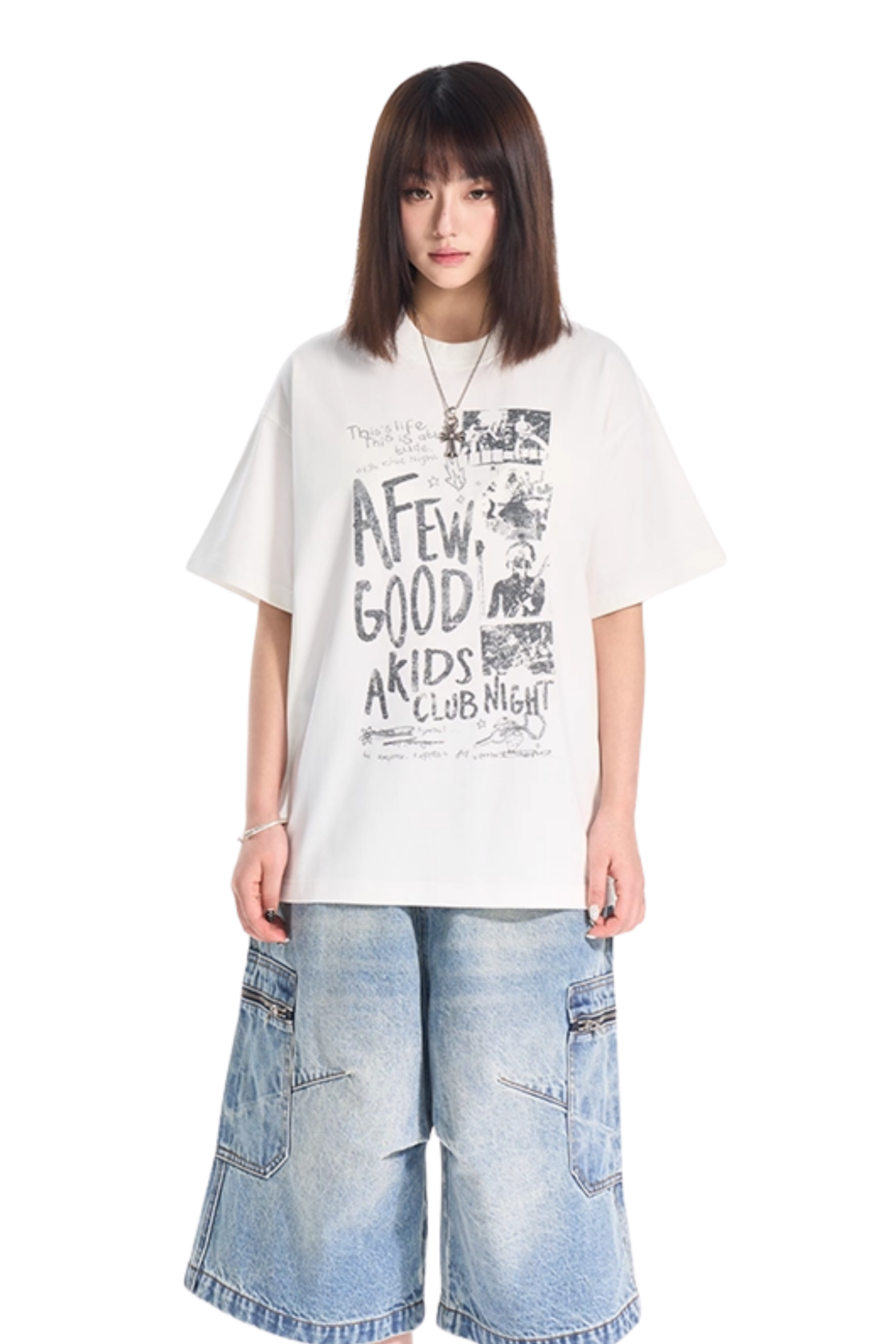 AFGK Club Night Distressed Print Tee
