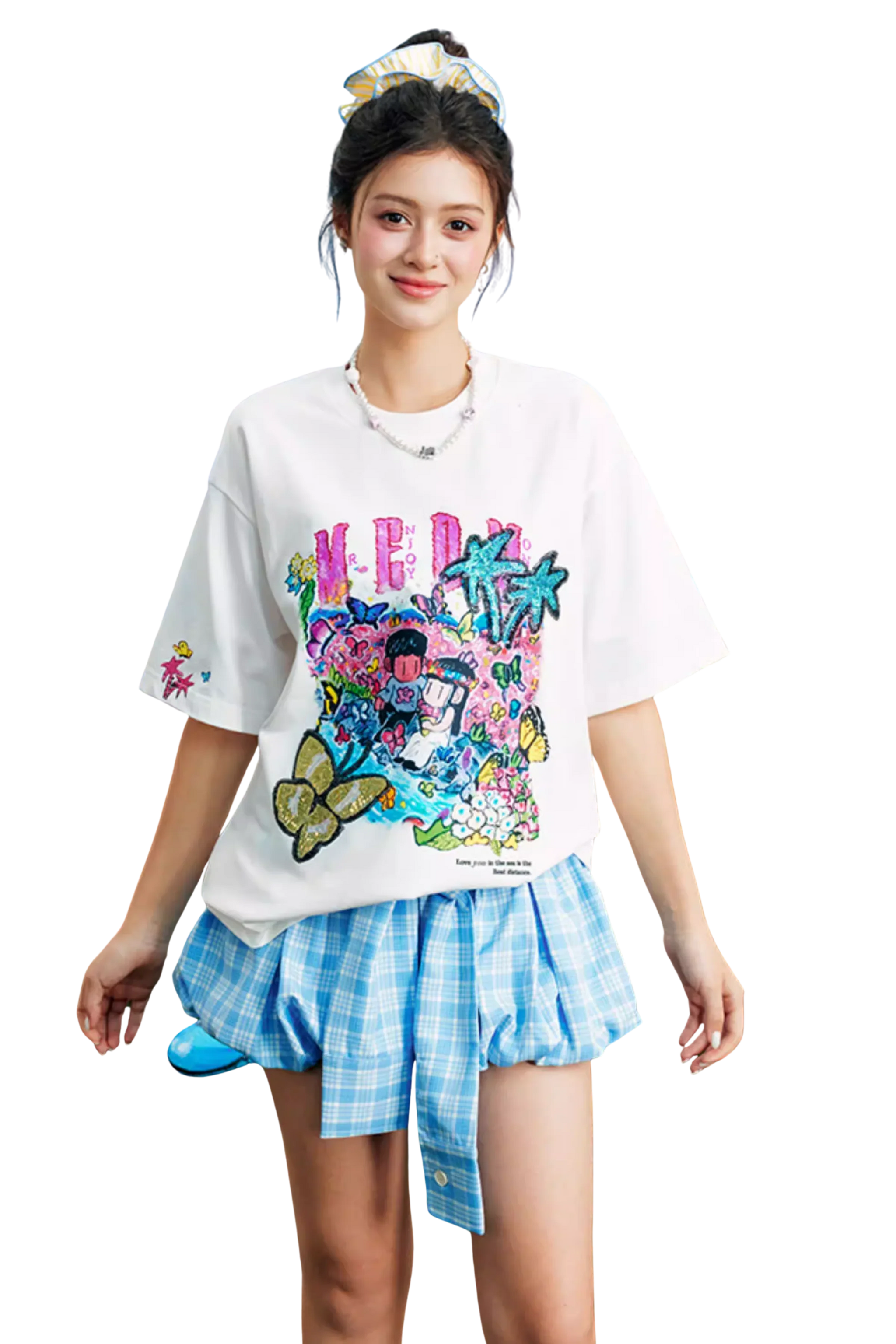 MEDM x NEWMASUS Butterfly Garden Tee