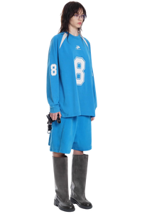 Masonprince No. 8 Jersey Style Cotton Long Sleeve Tee