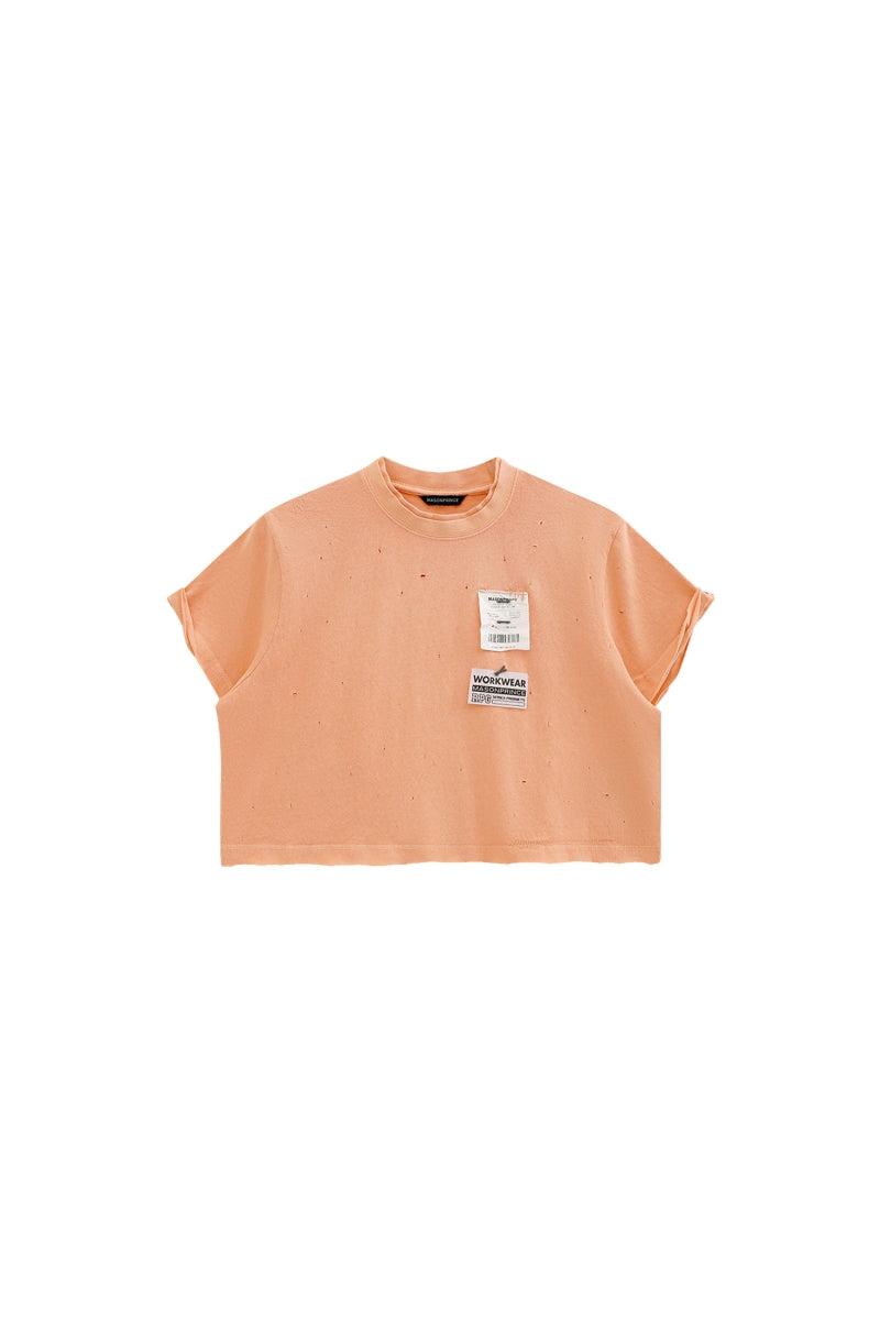 MASONPRINCE Art Stitch Irregular Distressed T-Shirt