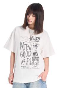 AFGK Club Night Distressed Print Tee