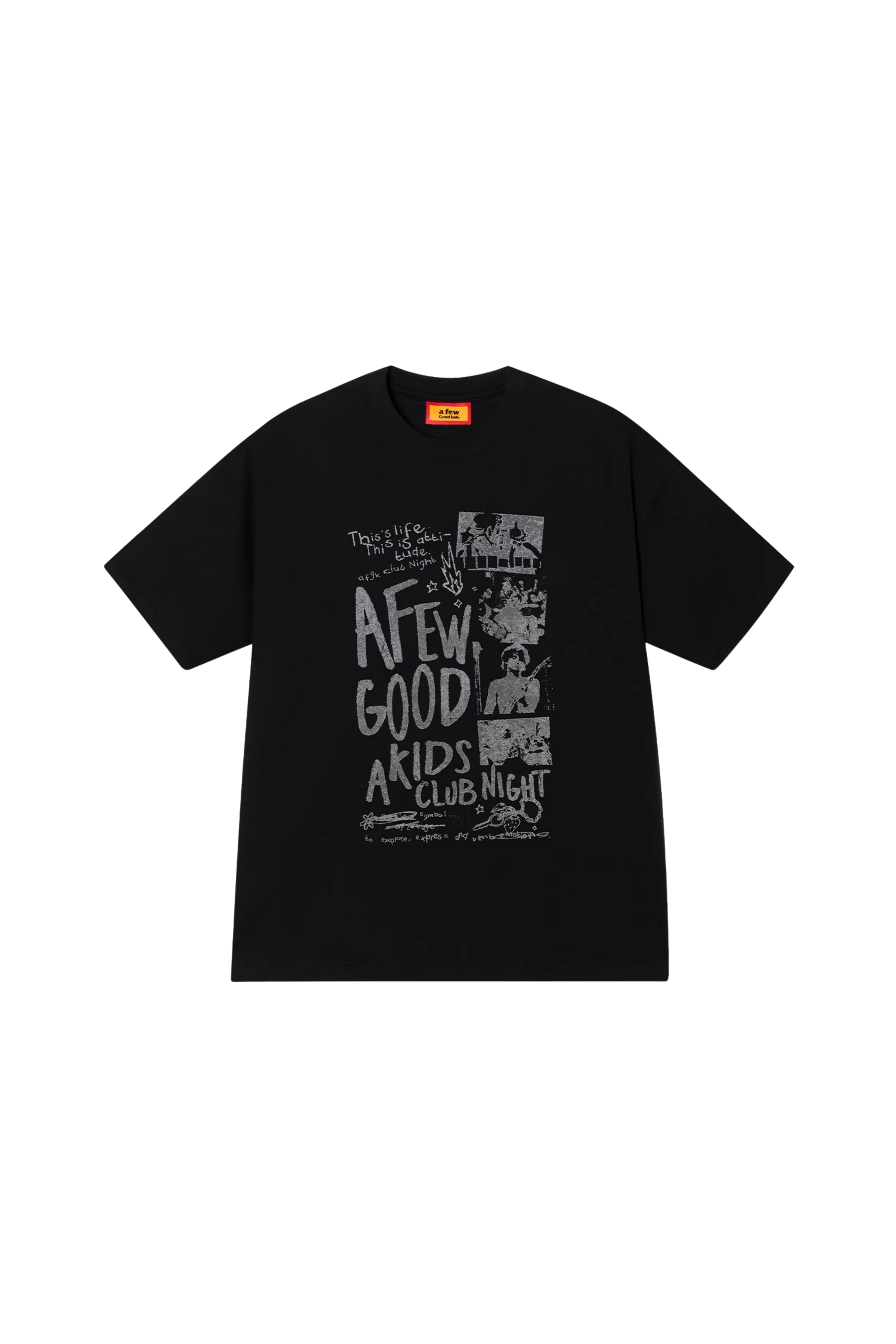 AFGK Club Night Distressed Print Tee