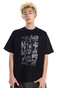AFGK Club Night Distressed Print Tee