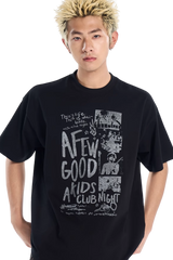 AFGK Club Night Distressed Print Tee