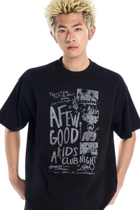 AFGK Club Night Distressed Print Tee