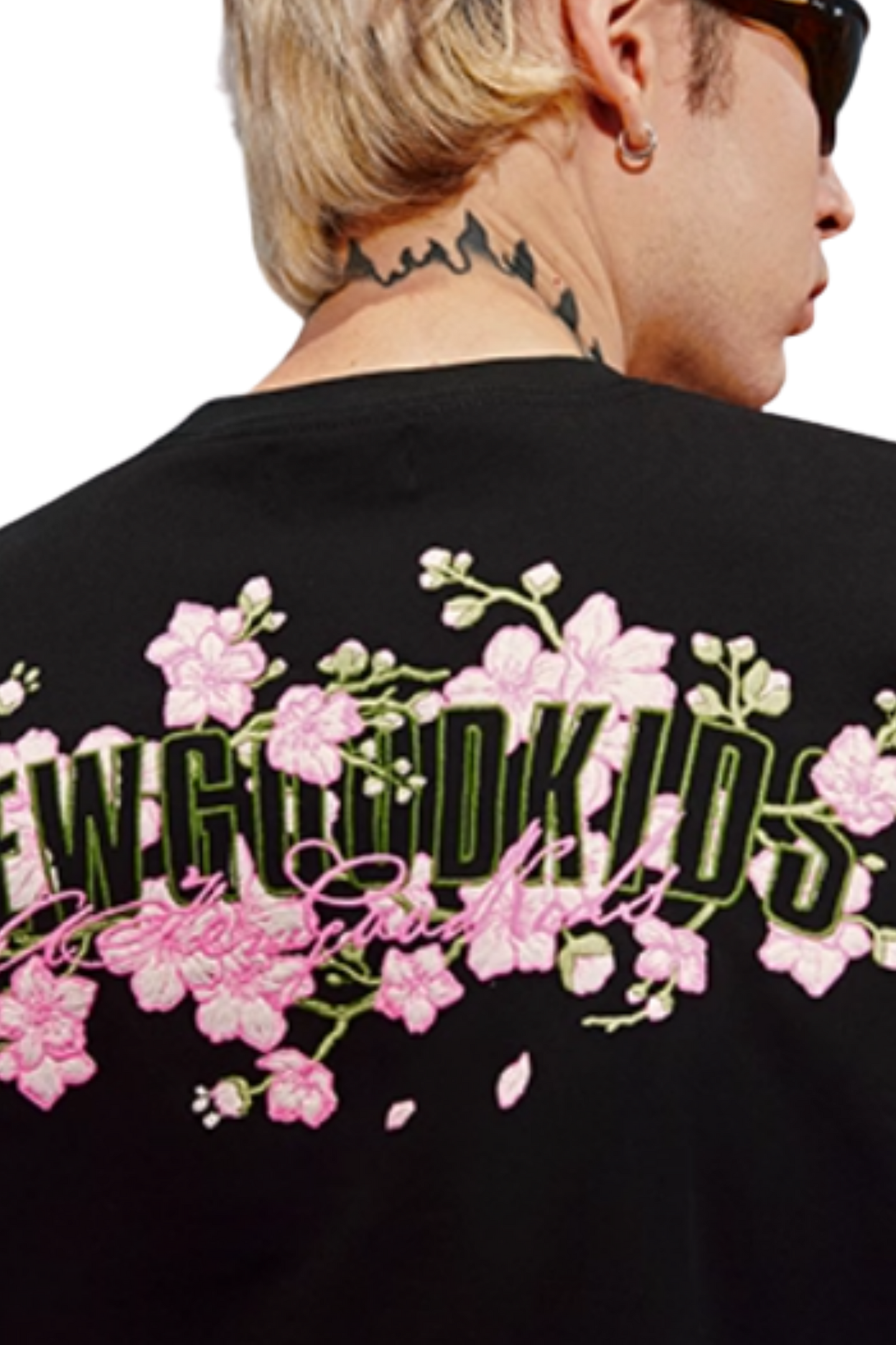 AFGK Peach Blossom Embroidery Tee