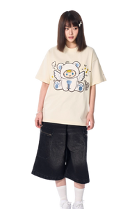 AFGK Cartoon Angel Series Towel Embroidery Tee