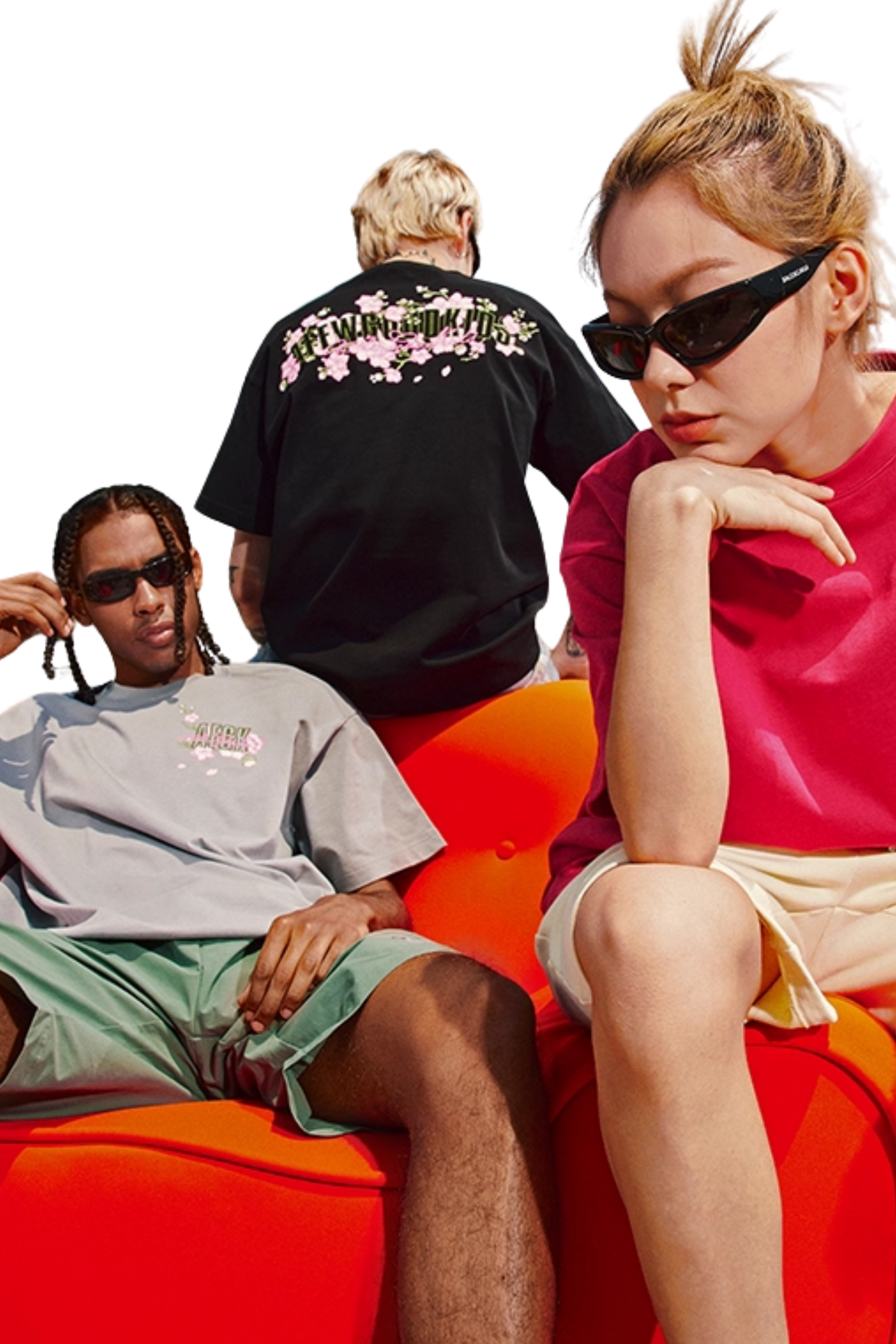 AFGK Peach Blossom Embroidery Tee