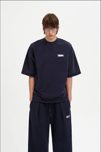 Masonprince 26 Early Spring Layered Crew Neck Knit Short-Sleeve T-Shirt