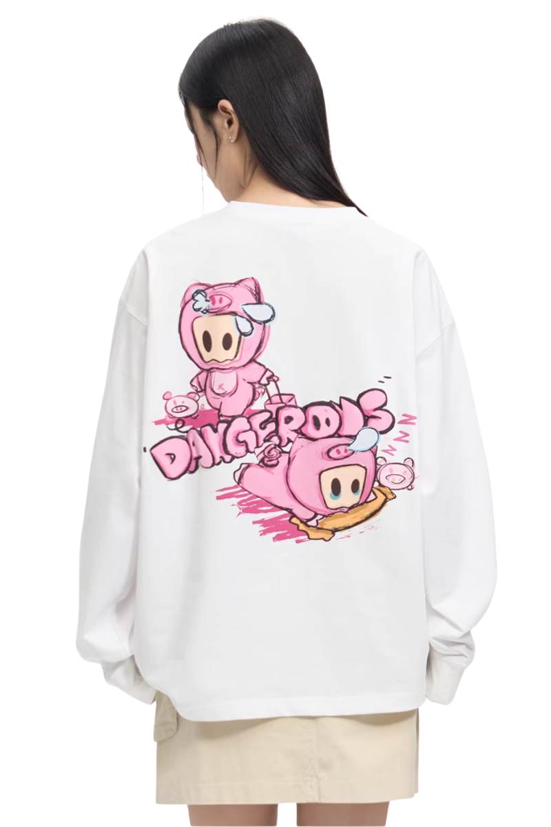 Dangerous People Pink Pig Long Sleeve Tee