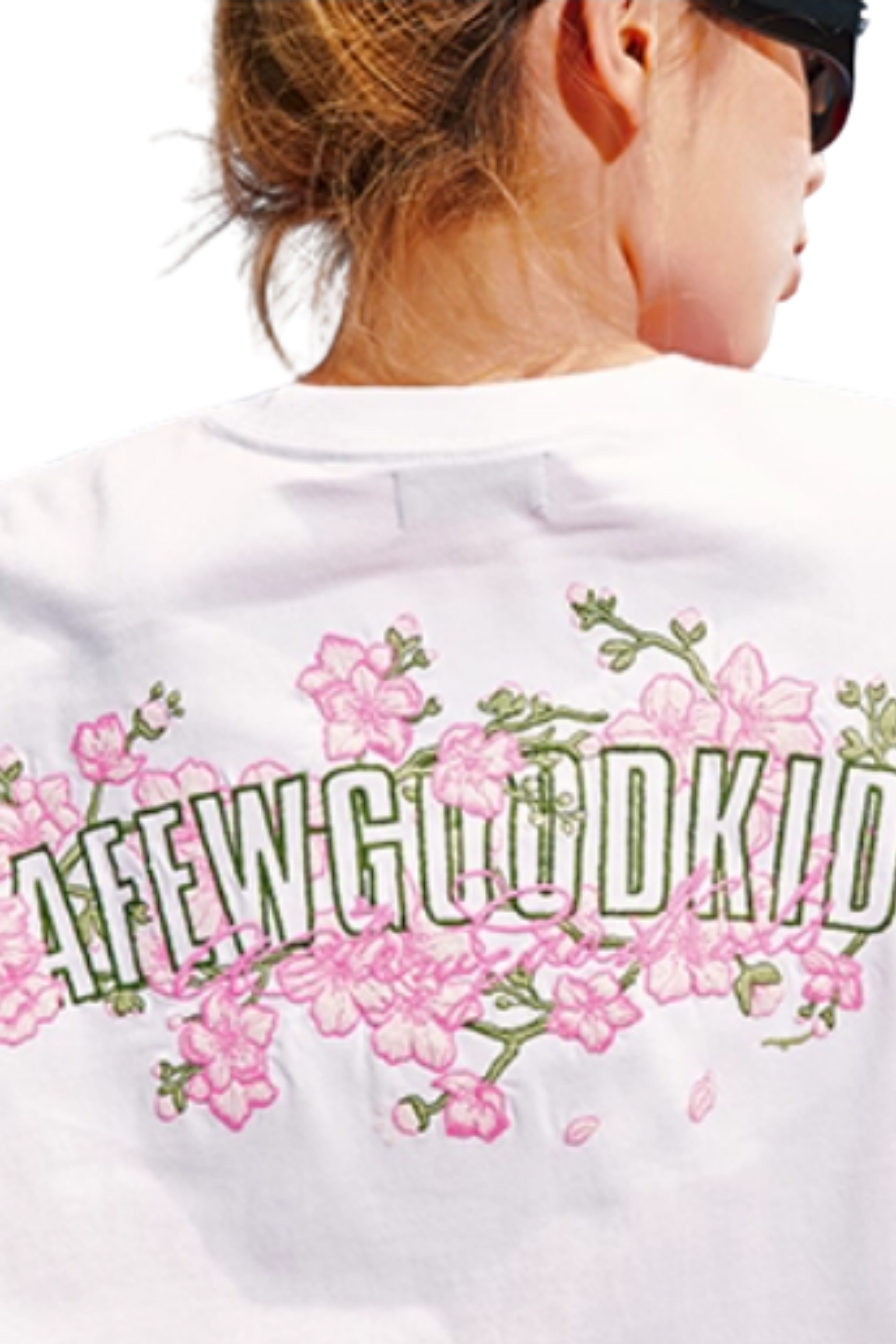 AFGK Peach Blossom Embroidery Tee