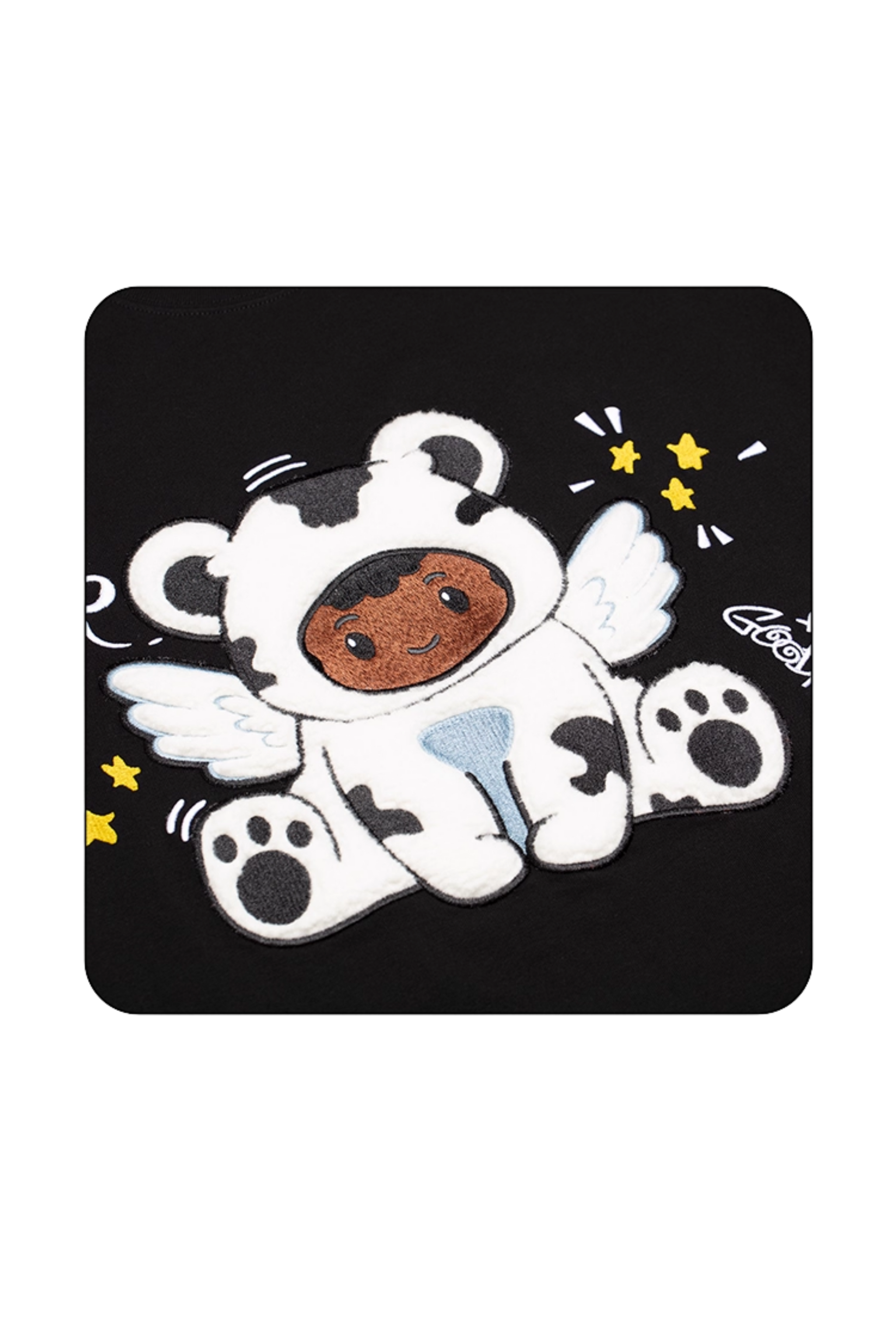AFGK Cartoon Angel Series Towel Embroidery Tee