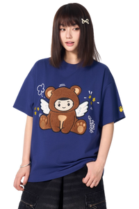 AFGK Cartoon Angel Series Towel Embroidery Tee