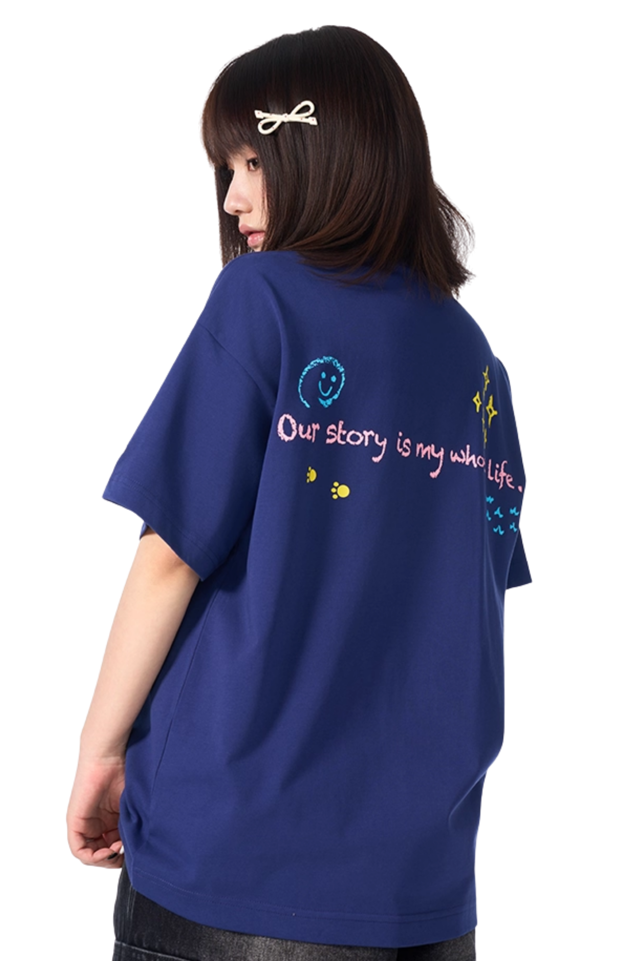 AFGK Cartoon Angel Series Towel Embroidery Tee
